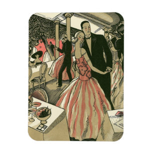 Magnet Flexible Mariage Art Déco vintage, Première Danse pour mari