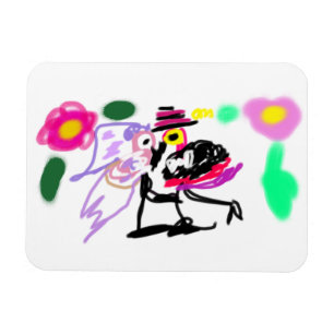 Magnet Flexible Mariage aux flamants roses