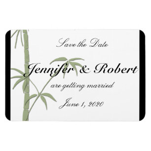 Magnet Flexible Mariage beauté Bambou Enregistrer la date