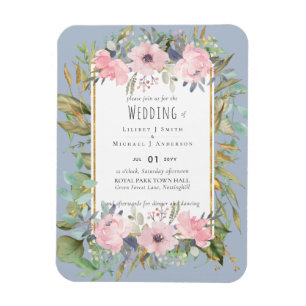 Magnet Flexible Mariage Boho rose pâle