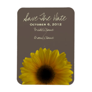 Magnet Flexible Mariage de automne de tournesol Enregistrer l'aima