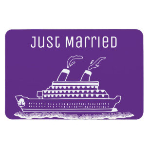 Magnet Flexible Mariage de bateau de croisière juste marié Cabine 