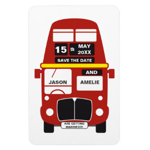 Magnet Flexible Mariage de bus à Londres Enregistrer la date