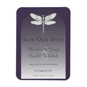 Magnet Flexible Mariage de libellules violettes foncées
