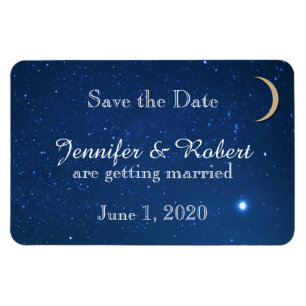 Magnet Flexible Mariage de nuit étoilé Enregistrer la date