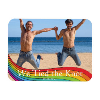 Magnet Flexible Mariage de photo Sexe Arc-en-ciel Faire-part