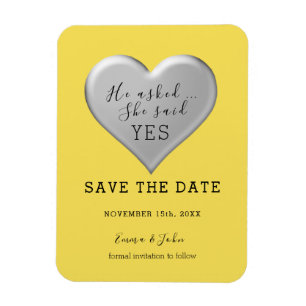 Magnet Flexible Mariage De Script Moderne Enregistrer La Date Invi