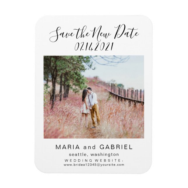Magnet Flexible Mariage de script simple Enregistrer la nouvelle p (Vertical)