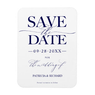 Magnet Flexible Mariage Design Moderne Enregistrer La Date Non Pho