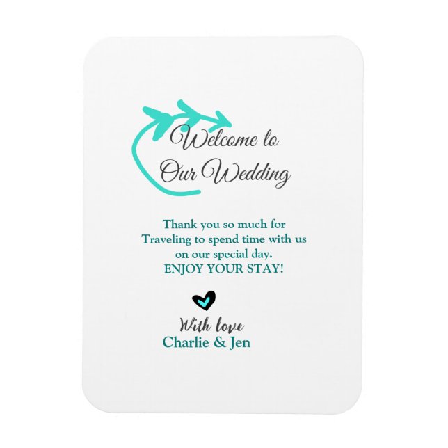 Magnet Flexible Mariage Destination fête bienvenue voyage (Vertical)