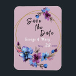 Magnet Flexible Mariage du cercle Lavendra<br><div class="desc">C'est pour quiconque aime la lavande bleue.</div>