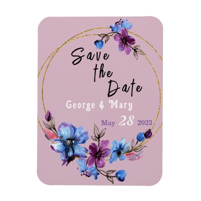 Magnet Flexible Mariage du cercle Lavendra (Vertical)