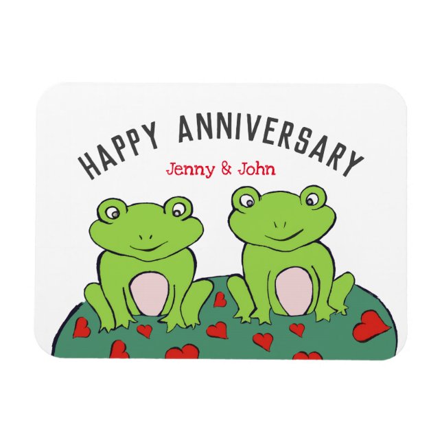 Magnet Flexible Mariage du couple de grenouilles (Horizontal)