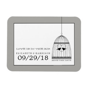 Magnet Flexible Mariage en cage cardiaque vintage Enregistrer La D