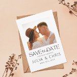 Magnet Flexible Mariage Enregistrer l'aimant de la date avec photo<br><div class="desc">Moderne enregistrer les cartes de dates pour vous prochain mariage! Rechercher d'autres éléments dans cette collection</div>