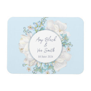 Magnet Flexible Mariage floral bleu Tulip