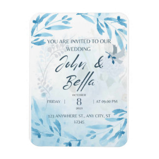 Magnet Flexible Mariage floral enregistrer l'invitation de date
