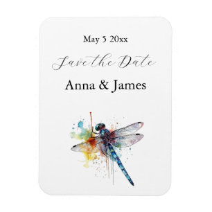 Magnet Flexible Mariage Libellule, autocollant personnalisé pour a