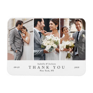 Magnet Flexible Mariage minimaliste moderne en collage photo