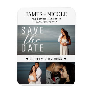 Magnet Flexible Mariage minimaliste moderne, Sauvegarder la date,