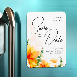 Magnet Flexible Mariage moderne et élégant orange enregistrer la d