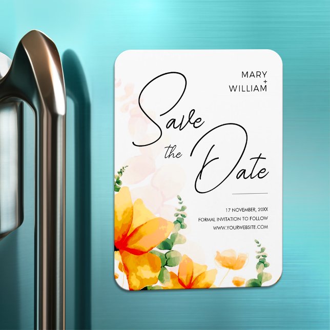 Magnet Flexible Mariage moderne et élégant orange enregistrer la d (Créateur téléchargé)