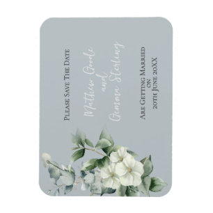 Magnet Flexible ~Mariage Moderne Eucalyptus Enregistrer La Date