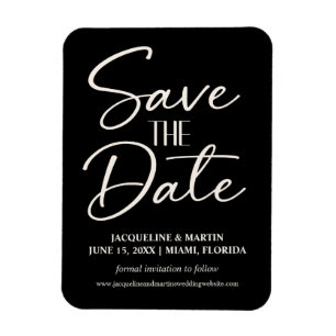 Magnet Flexible Mariage Noir Blanc Calligraphie Manuscrite Site We