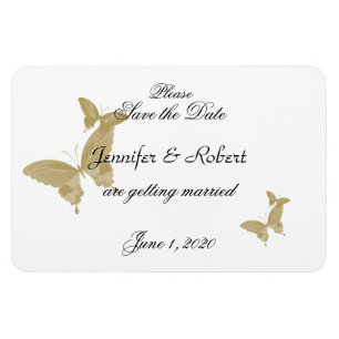 Magnet Flexible Mariage papillon à double anneau Enregistrer la da