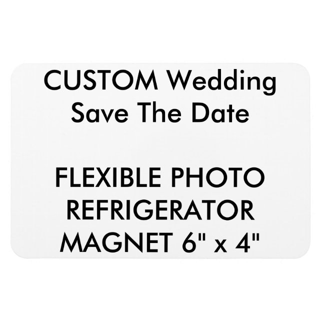 Magnet Flexible Mariage Personnalisé Enregistrer La Date Photo Fri (Horizontal)