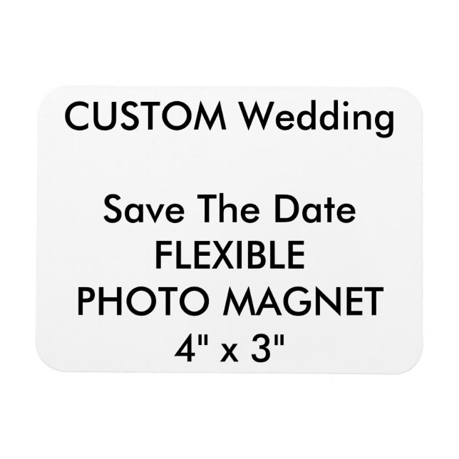 Magnet Flexible Mariage Personnalisé Enregistrer La Date Photo Fri (Horizontal)