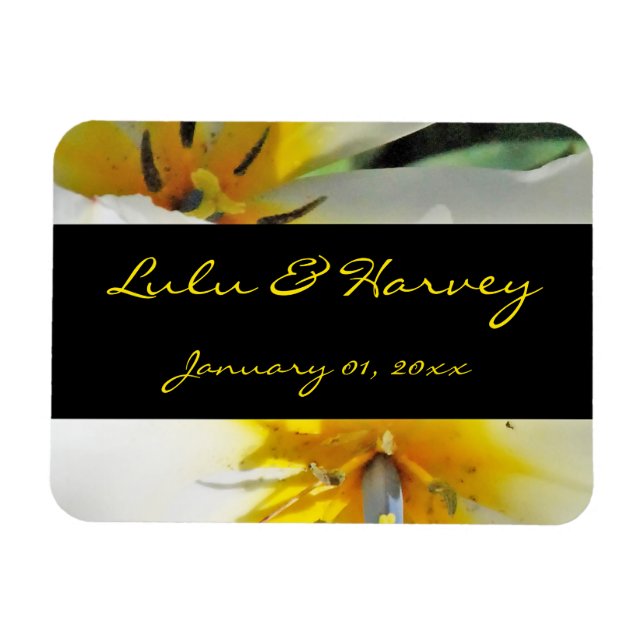 Magnet Flexible Mariage personnel Lys blanc intérieur (Horizontal)