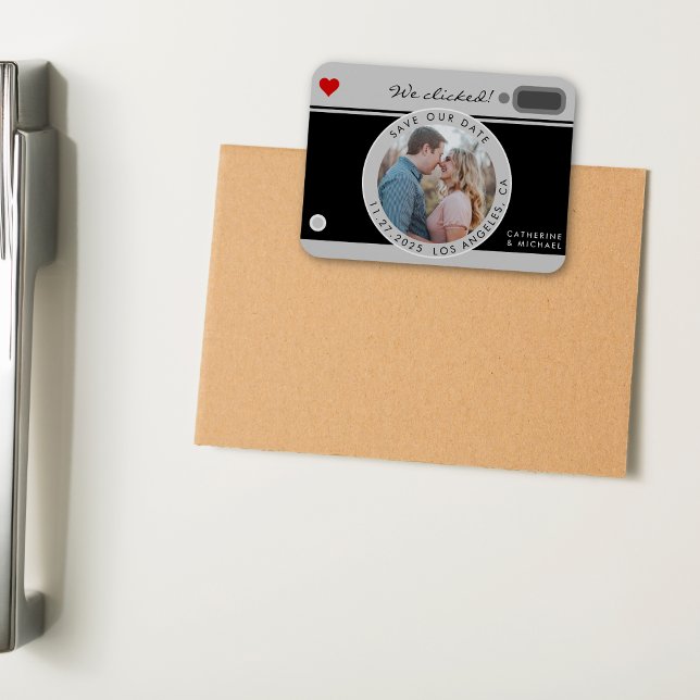 Magnet Flexible Mariage Photo Caméra Noir Unique Enregistrer La Da (Créateur téléchargé)
