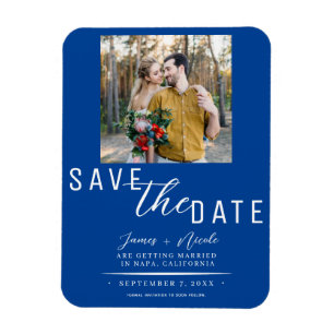 Magnet Flexible Mariage Photo de sauvegarde Deep Blue