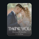 Magnet Flexible mariage photo écriture main blanche merci stylé<br><div class="desc">aimant photo mariage écriture main blanche merci stylé,  personnalisé</div>