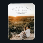 Magnet Flexible Mariage photo minimaliste moderne Enregistrer la d<br><div class="desc">Le design est simpliste moderne topographie de bloc et votre photo géniale. Customisez facilement les informations importantes de choix. Idéal pour tous les thèmes mariages modernes et parfait pour toute saison.</div>