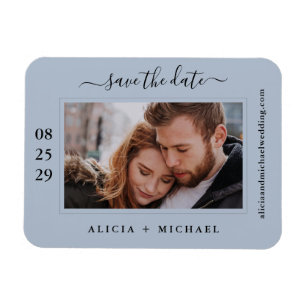 Magnet Flexible Mariage photo minimaliste moderne simple date de s