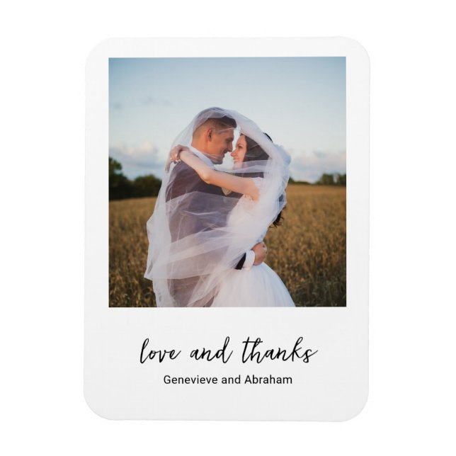 Magnet Flexible Mariage photo simple en noir et blanc moderne (Vertical)