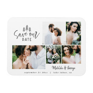 Magnet Flexible mariage rustique multi-photo moderne