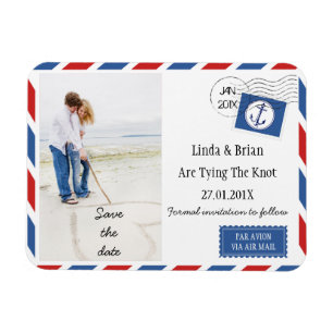 Magnet Flexible Mariage Sauvegarder La Date Aérographe Enveloppe