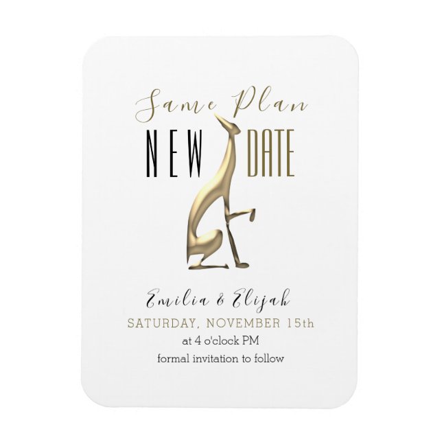 Magnet Flexible Mariage Simple Élégant Reporté (Vertical)