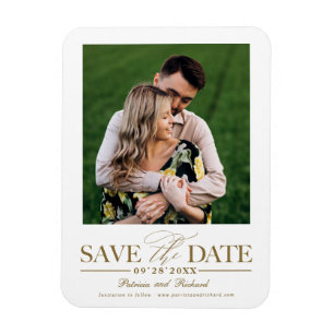 Magnet Flexible Mariage Simple Et Design Enregistrer La Photo Date