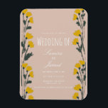 Magnet Flexible Mariage Vintage Floral Botanique Sauvage Dessiné à<br><div class="desc">Cartes d'Invitation de Mariage avec Fleurs Sauvages Botaniques Dessinées à la Main</div>