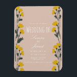 Magnet Flexible Mariage Vintage Floral Botanique Sauvage Dessiné à<br><div class="desc">Cartes d'Invitation de Mariage avec Fleurs Sauvages Botaniques Dessinées à la Main</div>