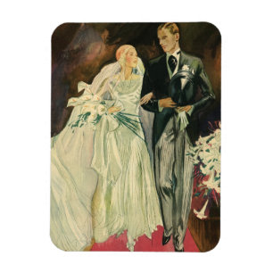 Magnet Flexible Mariée et mariée Mariage Art déco vintage mariée e