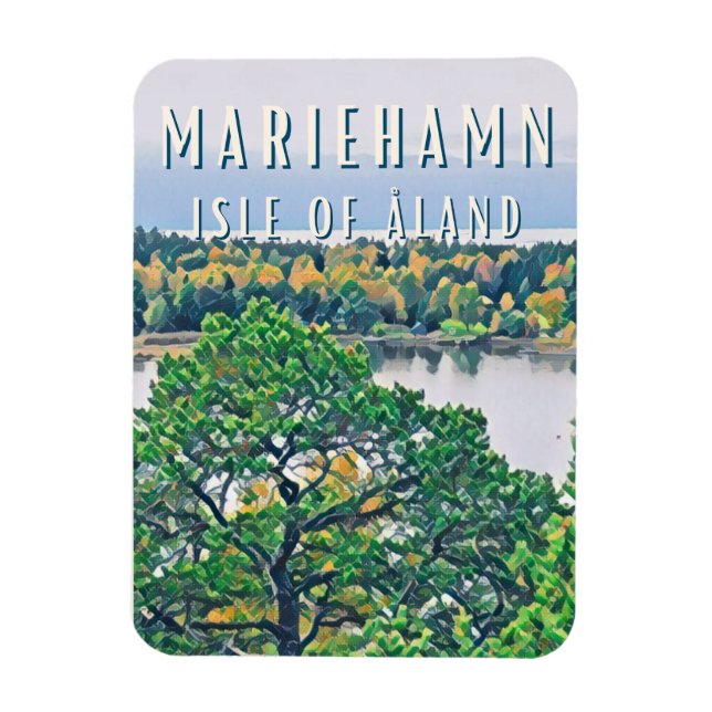 Magnet Flexible Mariehamn, la ville des îles Åland (Vertical)