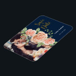 Magnet Flexible Marine Blue Gold Photo Wedding Enregistrer la date<br><div class="desc">Marine Blue Gold Photo Wedding Save the Date Magnet. Aquarelle florale photo mariage enregistrer l'aimant de date.</div>