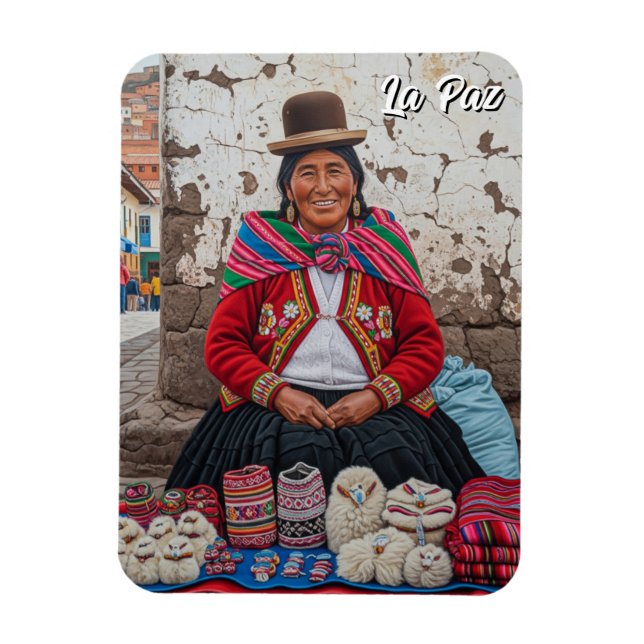 Magnet Flexible Market in La Paz Bolivia Travel (Vertical)