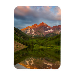 Magnet Flexible Maroon Bells se reflètent dans le lac Maroon calme