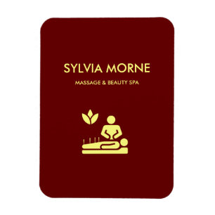 Magnet Flexible Maroon moderne spa jaune silhouette